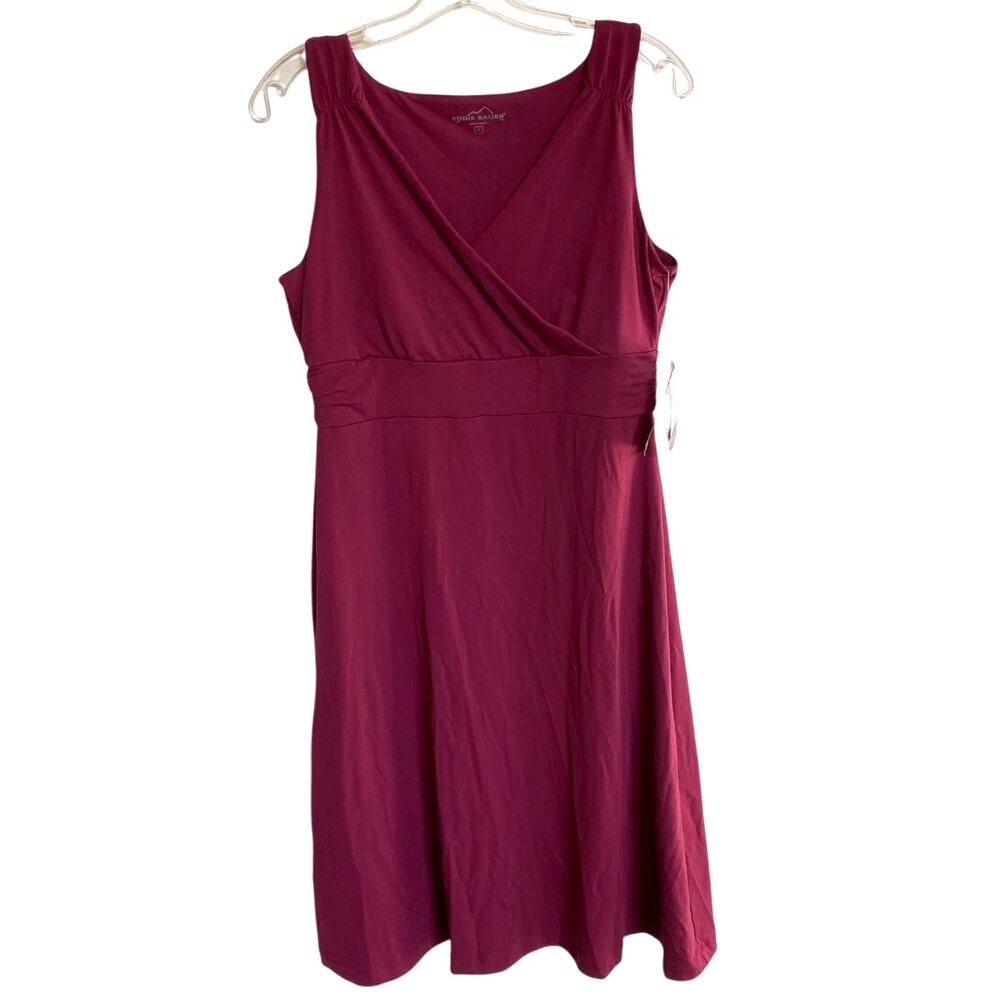 Eddie Bauer Women's Lily Travel Dress Travex FreeDry Berry - M NWT